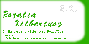 rozalia kilbertusz business card